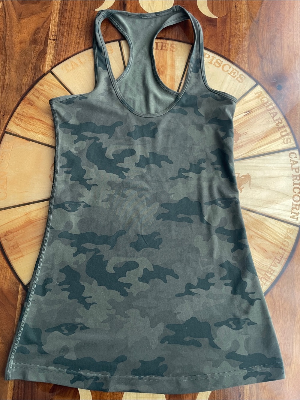 Lululemon Camouflage Stretch Razorback Tank Top